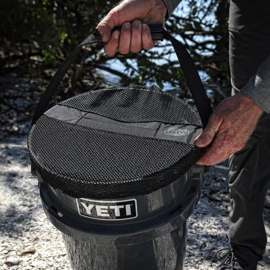 Original Boat Trash Can Bucket Topper, Black Mesh 5 Gallon Bucket Topper!